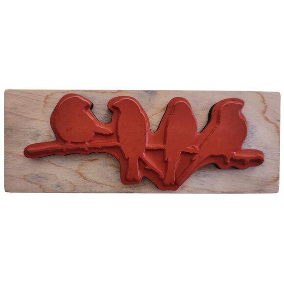 Birds On A Branch Silhouette Rubber Stamp By Inkadinkado - Picture 2 of 3